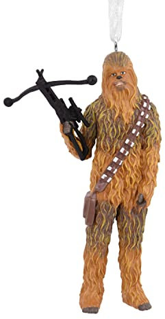 Hallmark Star Wars Chewbacca With Bowcaster Christmas Ornament, Brown, H 9.4cm by W 5.1cm by L 3.5cm, 25574832