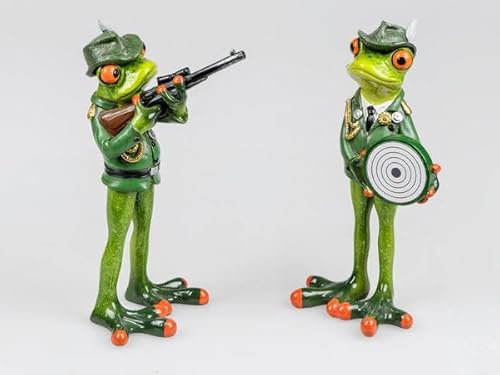 formano wunderschöne Sammlerfigur Dekofigur Frosch auf Traktor Bauernfrosch H.17 cm Froschhausen (Jäger/Schütze)