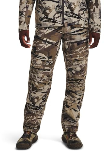 Under Armour Mens Ridge Reaper Raider HD Pants | Vented Black Barren Camo Pants for Hunting, Outdoor, and Tactical Use