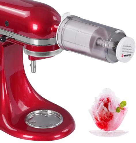 Gdrtwwh Eisaufsatz für KitchenAid Standmixer, Eisrasierer und Schneekegelaufsatz für Kitchenaid Standmixer, BPA-frei (8 Eisformen im Lieferumfang enthalten) Shaver Ice Attachment