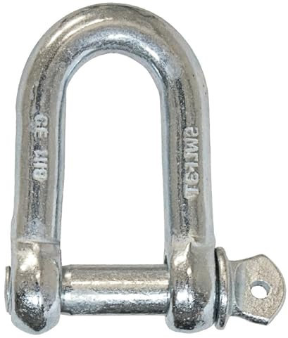 Bricoloco Grillete recto galvanizado cincado con cabeza pasador estándar para sujección y amarre seguro en múltiples aplicaciones (M 16 - Unidad))