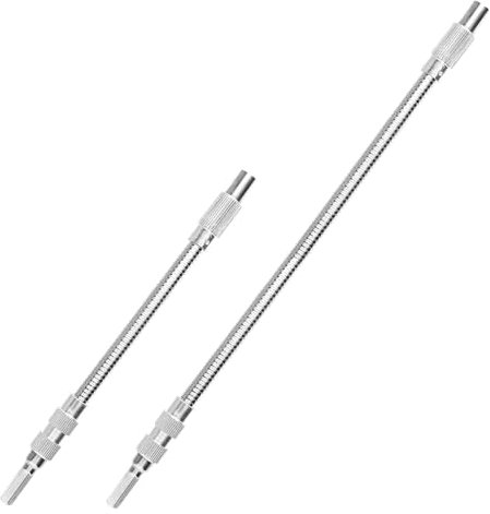 Tabanzhe 2 Pcs Flexible Drill Bit Extension - Sturdy and Durable Screwdriver Bits Professional Deal with Dead Corner Universal in Furniture Decoration (200mm & 300mm)