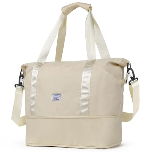 TANTOMI Sac de voyage bagage à main, sac de sport pour femme, 46 x 23 x 32 cm, sac à main, sac de weekend, sac de voyage, sac d'entraînement, sac de clinique, sac de naissance, convient pour les