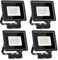 Aigostar Faretto LED da Esterno 10W 750LM, Impermeabile IP65, 14 LED 6500K Bianca Fredda, per Giardino, Cortile, Garage, Pareti, 4 Pezzi