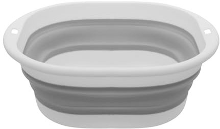 MultiValue Wäschewanne Faltbar, Kunststoffe Spülschüssel Camping Platzsparende Klappbarer Wäschekorb Faltbarer Aufbewahrungsbehälter mit Löchern zum Aufhängen Waschwanne für Innen Außen