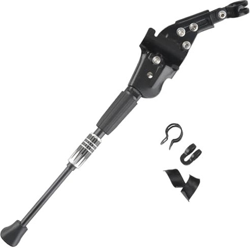 Point Mountainbike & E-Bike 24-28 mit 3 Schellen und Gummifuß-Wetterfester Fahrradständer Hinterrad mit Direktmontage, aus Aluminium Robuster Stand, Schwarz