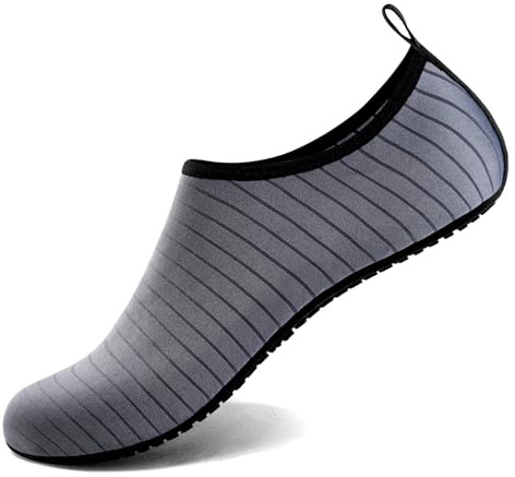 Steppli Water Shoes Beach Swim Pool Socks Breathable Weitsuit Non Slip Lightweight Shoes for Men Women Grey EU40/41=UK6.0/6.5