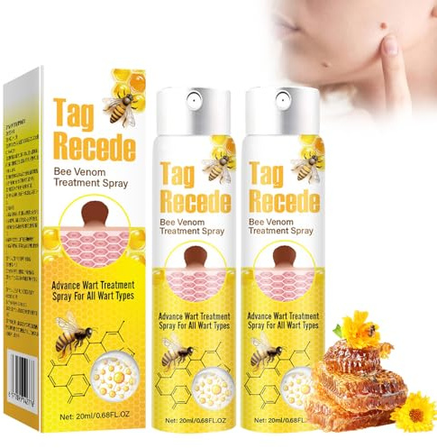 Venin D'abeille sprays Anti-verrues, Wart Care sprays, 2pc, Extrait naturel - Convient à tous les types de peau, pour les verrues, verrue communes et verrue plates sur mains et plante des pieds