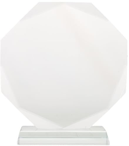 HONITANO Transparent Glas Prisskylt Personlig Anställd Erkännande Medarbetare Tom Kristallplakett för Gravering och Skrivbordsdekoration