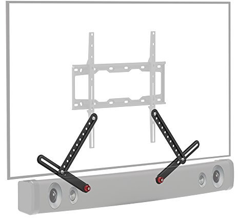 Barkan Supporto Universale per soundbar, per Montaggio sopra o sotto TV, per TV da 13 a 80 Pollici, per la Maggior Parte delle soundbar, può Contenere Fino a 6,5 kg, Facile da Montare