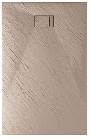 Idralite Plato de Ducha 80x130x2,6 CM Rectangular Tórtola Efecto Piedra Mod. Blend
