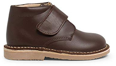 Pisamonas Pisacacas Piel Botas Colegio con Cinta Adhesiva Talla 27 Color Marrón