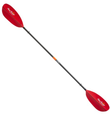 AQUA BOUND Manta Ray Hybrid 2-Piece Posi-Lok Kayak Paddle – Carbon Shaft, Fiberglass-Reinforced Nylon Blades with Dihedral Design, Posi-Lok Adjustable Offset, High-Angle Performance (220 cm)