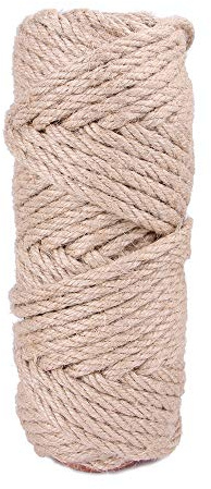 Sisal Rope for Cat Scratchers, Cat Tree,Cat Scratching Sisal Rope Natural Jute Hemp Rope, Ideal for Replace Scratching Post, Repair Cats Tree, DIY Projects 6mm (50m/164 Feet)
