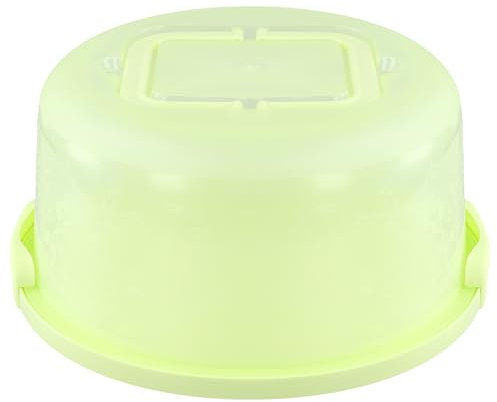 MUKLEI 26cm Portable Cake Carrier, 10 Inch Round Plastic Cake Carrier with Handle, Large Cake Transporter Storage Container Box for Cake, Desserts, Sandwiches