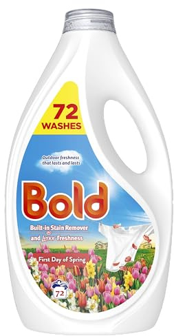 Bold Washing Liquid Laundry Detergent 72 Washes, 2.232l, First Day of Spring, Outdoor Freshness that Lasts and Lasts With Build in Stain Remover and Lenor Freshness