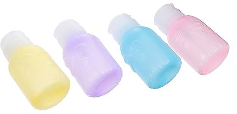 CALLARON 4pezzi Bottiglie Pressate Vuote Per Smalto Bottiglie Resistenti Da Viaggio Di Flaconi Vuoti Per Unghie Pratiche Da Viaggio