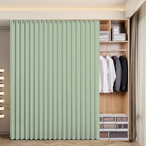 Cortinas de Armario Personalizar, Cortina Prueba Polvo para Estantes, Cortinas de Gabinete para Armario Sin Puertas, Fácil de Instalar con Riel Deslizante