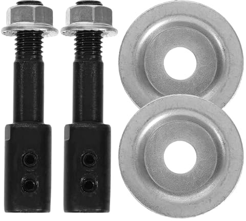 Hoement Juego de 2 Ejes de Extensión para Motor de Amoladora de Banco Varilla de Molienda, Eje de 8 Mm de Acero para Pulido y Esmerilado, Accesorio Duradero para Bricolaje y Mantenimiento
