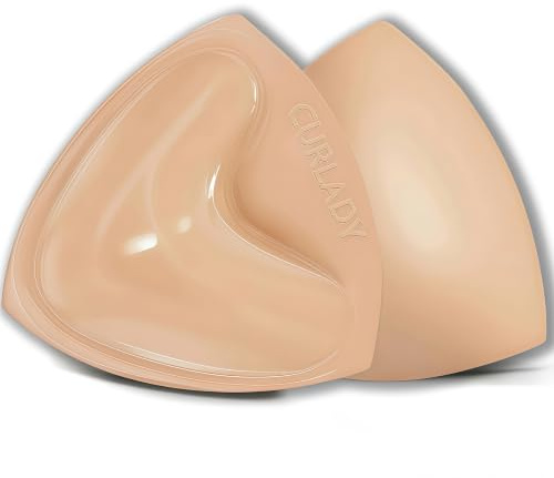 Curlady Sticky Bra, Double Sided Sticky on Bra Inserts Breast Pads | Women's Strapless Push Up Adhesive Boob Bra Bikini Padding Inserts Reusable, Invisible Bras Pads for Backless Clothing