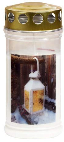 JEKA Grave Candle - Memorial Candle - Memorial Candle Motif Lantern Permanent Burner 70-90 Hours