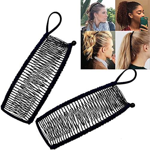 Lsydgn - Pinza para el pelo con plátano doble peine extensible pinzas para el pelo plátano vintage accesorio para el pelo retráctil peine plátano 30 dientes Herramientas de peluquería profesional