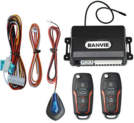 BANVIE Car Keyless Entry System for Central Door Lock with 4 Button Remote Control Transmitter…
