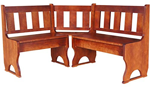 Calvados - Panca angolare in legno di pino massiccio, 100 x 100 cm