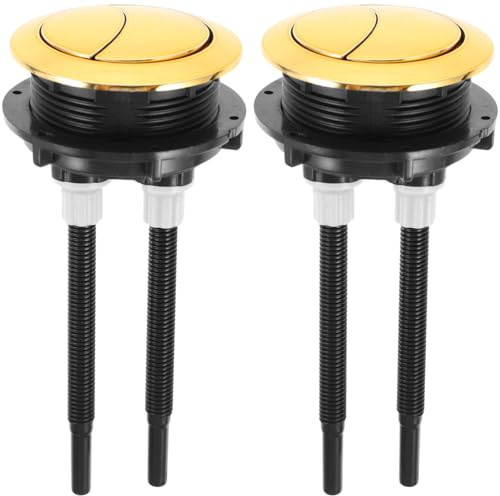 Angoily 2Pcs Toilet Push Button, 48mm Toilet Tank Button Dual Push Flushing Toilet Button, Dual Flush Toilet Water Tank Push Button, Toilet Tank Button Replacement