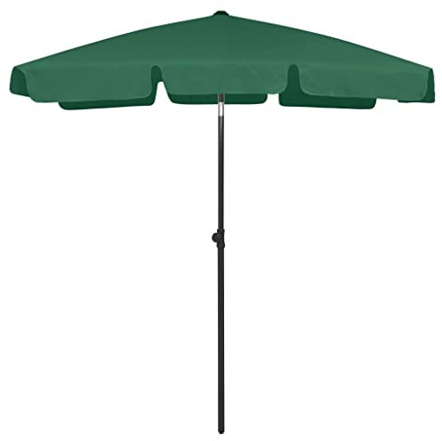 Parasol de plage vert 180x120 cm