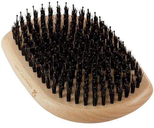 KENT Men's Pure Flow, Bristle Nylon Mix Military Style LPF3 Brush, Ideal For Everyday Grooming, Ergonomically-Friendly Hairbrush, All Hair Types, Men's Department, For Men