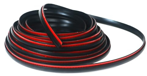 Fender Flare Seal Gasket & Edge Trim - Rubber Seal for Car & Truck Wheel Wells, Bonds with Automotive-Grade Adhesive Tape, T-Style, 18' Length
