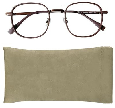 Eterspr 1 Pack Blue Light Glasses, Gafas sin Receta con Estuche, für Mujer, Estructura Metálica, Luz Anti-azul