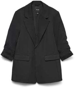 VERO MODA Vmfrida Noos - Chaqueta con Purpurina Regular (3/4), Negro, 36