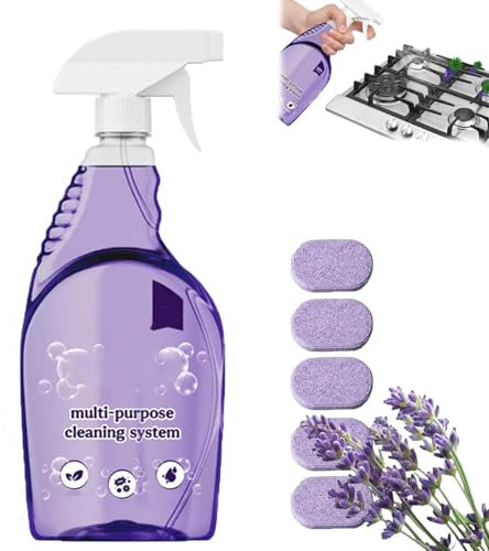 Drclean Spray nettoyant pour four, nettoyant en spray pour four, nettoyant multi-usages pour la maison, la cuisine, la salle de bain, nettoyants multi-surfaces avec tablettes de nettoyage concentrées