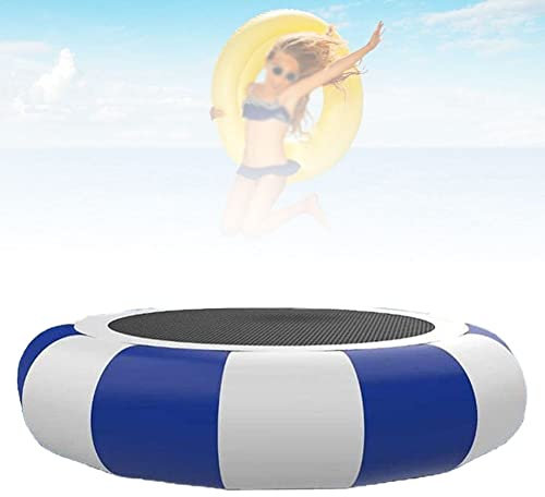 Inflatable Water Trampoline with Electric Inflator, Rope Ladder, Mooring Ropes & Anchor - Perfect for Outdoor Diving and Splashing Fun at Pools and Lakes