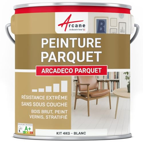 ARCANE INDUSTRIES Vernice per parquet in Legno e Pavimenti in Laminato: ARCADECO - 1666-4 kg Bianco