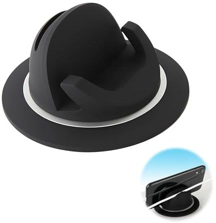 iwui Soporte de Teléfono para Coche Salpicadero, Soporte Móvil Antideslizante con Base Estable, Rotación 360°, Soporte Universal Compatible con iPhone/Samsung/Huawei/Google/Android Smartphones y GPS