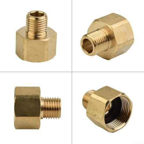 Connettore adattatore per tubo flessibile in ottone da 22 mm femmina a 14 mm maschio per idropulitrice con giunto girevole per evitare perdite