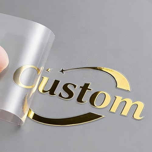 Custom 3D UV DTF Transfer Stickers, Personalised Rub On Crystal Decals, Waterproof Transparent Self-Adhesive Stereo UV Transfer Films for Glass Cup, Mug, Bottle, DIY Craft & Gift Decoration