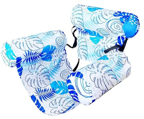 Sillón Hinchable Flotante para Piscina Adultos, Sillón Flotante Piscina con Asiento y Respaldo Ergonómico, PVC Grueso Reforzado, Tumbona Flotantes para Playa Lago y Party de Verano, 76x40.5x61cm