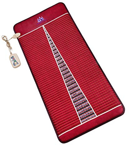 MediCrystal Far Infrared Heat Amethyst Tourmaline Mat - Professional 71x32 - Warm & Heal Yourself with Natural Crystals - EMF-Free Adjustable Deep FIR Heating 86°-158°F - Original Manufacturer