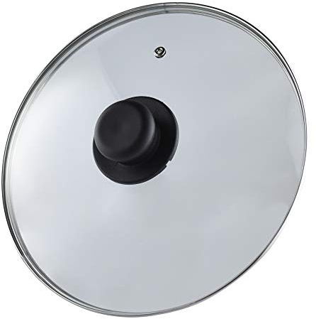 Coperchio universale, padella e pentola, vetro, bordo alluminio, 36 cm