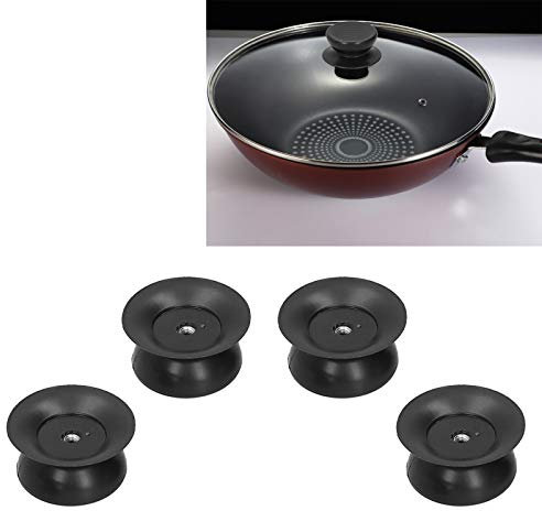 Ersatzdeckelknopf 4er Set für Kochgeschirr und Topfdeckel, Hochwertiges robustes Küchenzubehör Ersatzteil, Kompatibel mit 5mm Schrauben – 4 Stück