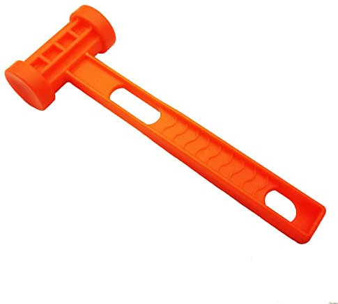 Lightweight Plastic Camping Mallet Camp Tent Stake Hammer with Remover Hole Multi-Functional Tent Peg Puller Mallet Camping Hammer Stake Puller Camping Canopy Tent Hiking Accessories
