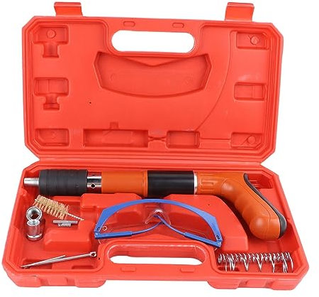 Verstellbare Manuelle Nagelpistole aus Stahl für Schnelle und Einfache Befestigung, Ideal für Decken und Wände, Komplett mit Befestigungswerkzeugen