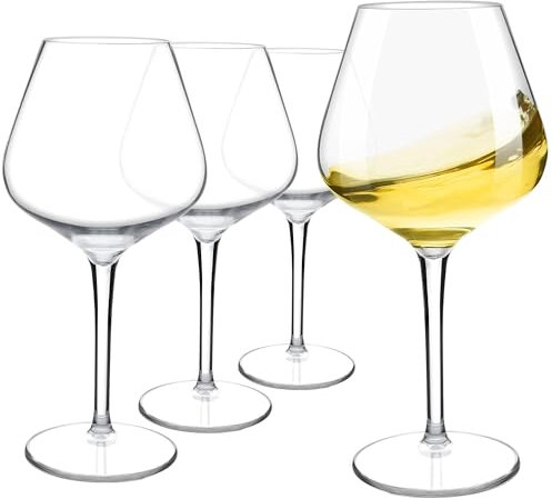 HAHASHOW Incassable Verres à vin 100% Tritan-Plastique Verres à vin 530ml Verres à Boire pour Le Parti Lot de 4