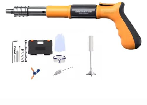 Pistola sparachiodi per calcestruzzo, Pistola sparachiodi Manuale in Acciaio Regolabile a 3 velocità, Mini Macchina sparachiodi Portatile con 100 Chiodi, Pistola sparachiodi Manuale in Acciaio per m