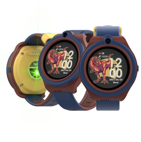 Bemi Linko Barn LTE GPS Smartwatch med pulsmätare, termometer - vattentät, EU Design Award 2023, marinblå