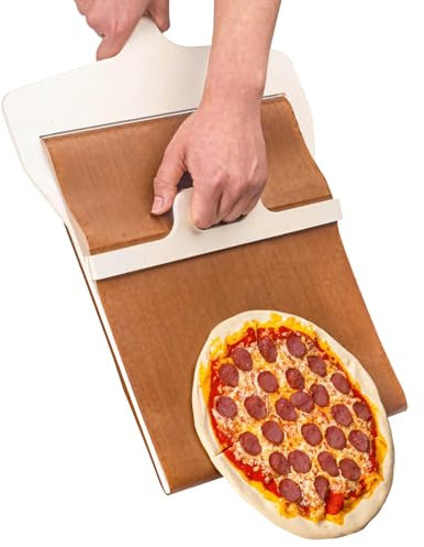 20,5 x 11,8 pollici della buccia di legno della pizza con la maniglia, bordo scorrevole resistente al calore della pizza per il trasferimento facile